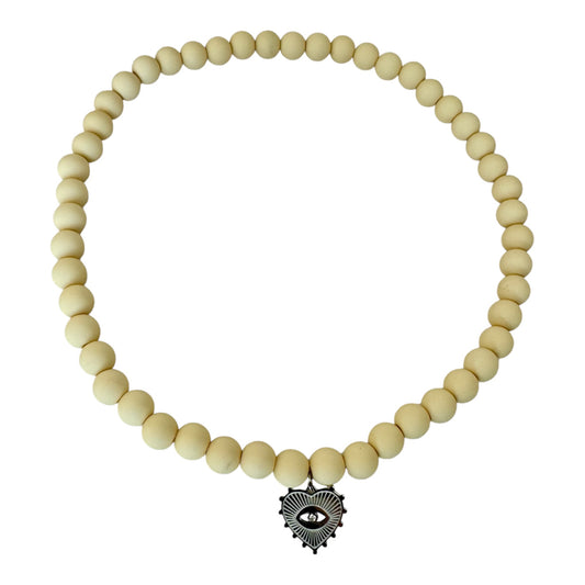 Collier Lison Blanc et Argenté