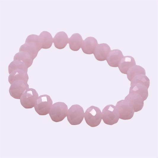 BRACELET FACETTES ROSE PALE