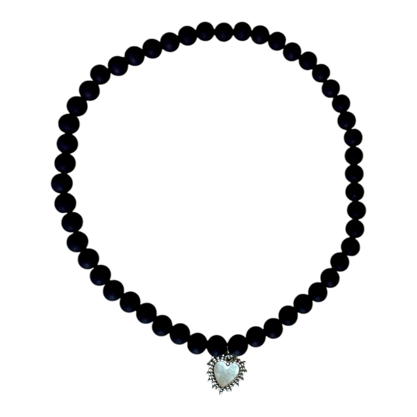 Collier Lison Noir et Argenté