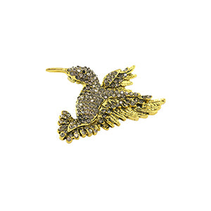 BROCHE COLIBRI OR-NOIR