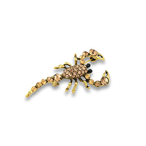 BROCHE SCORPION DORÉ-NOIR