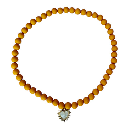 Collier Lison Orange et Doré