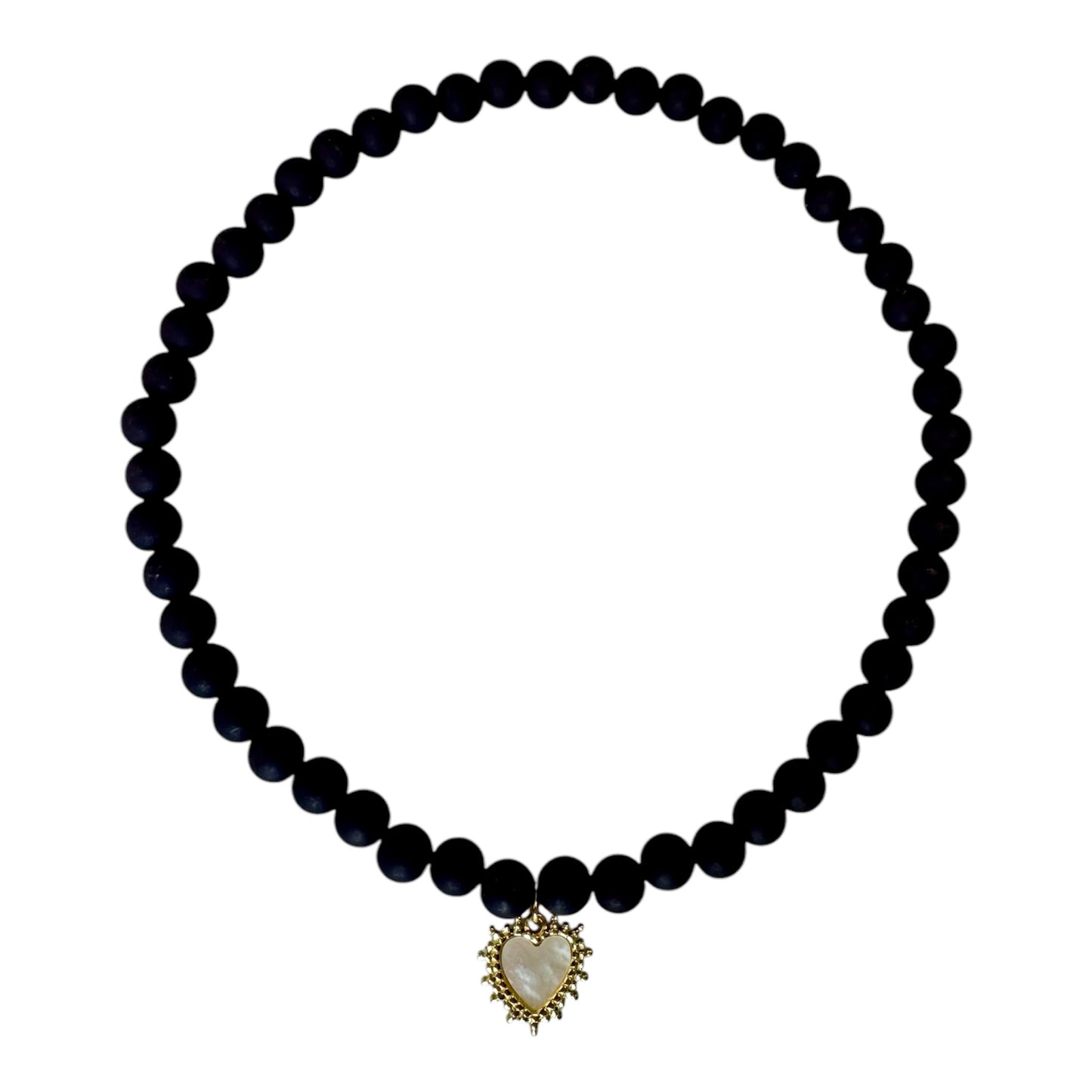 Collier Lison Noir et Doré