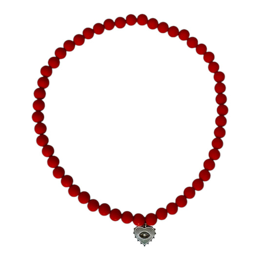 Collier Lison Rouge et Argenté